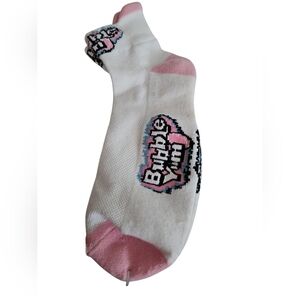 Bubble Yum White and Pink Socks